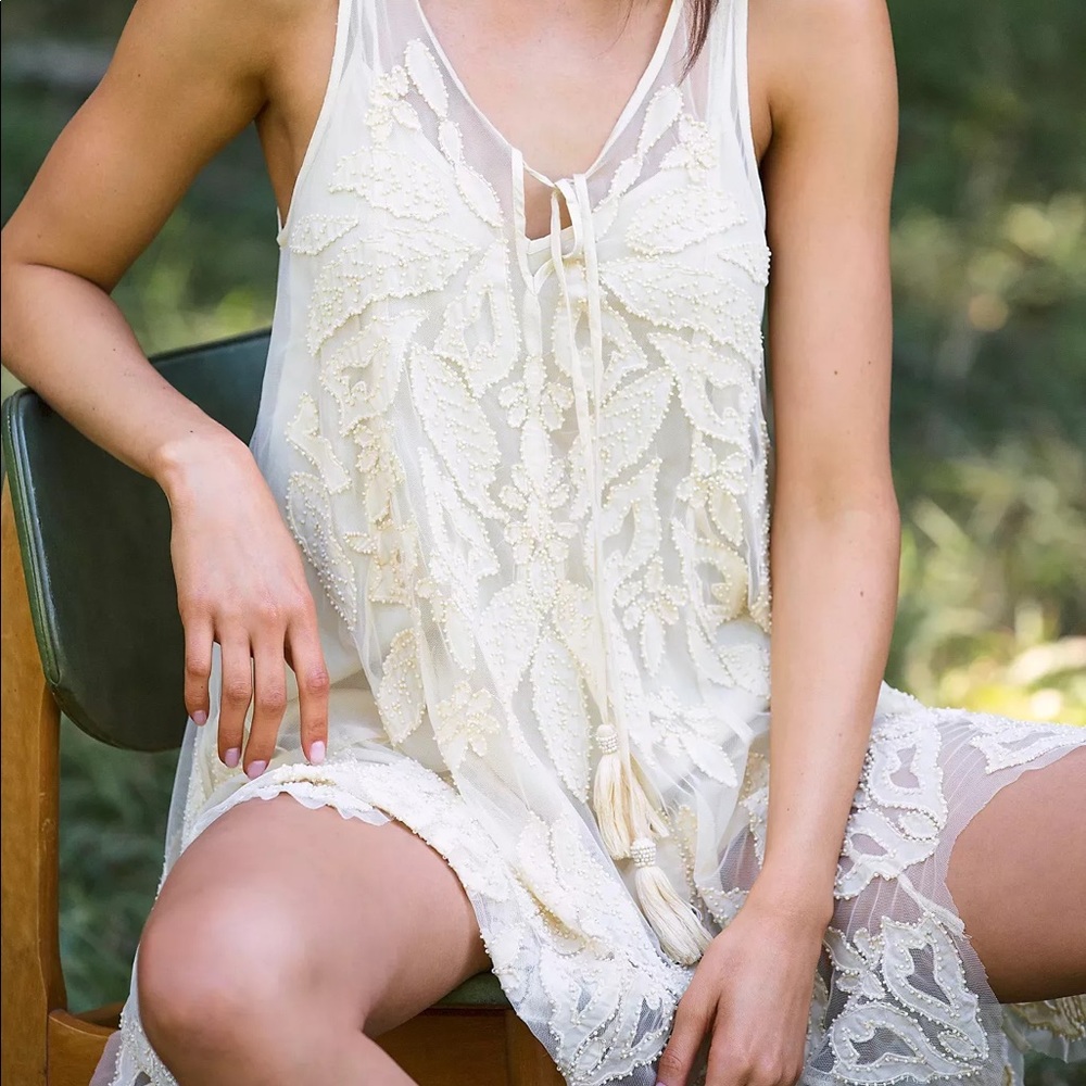 Free People La Palma Trapeze Mini Dress size M
